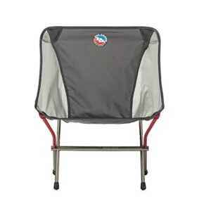 big agnes mica basin chair- ultralight, portable chair for camping and backpacking, asphalt/gray