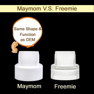 Maymom Valve Compatible with Freemie Closed System Cups, Freemie Duckbills or Freemie Valves in Freemie Liberty, 4 pc White, Not for Retired Freemie Open System Cup; Not Freemie Original Accessories