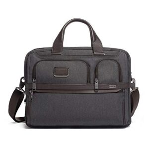 tumi alpha 3 expandable organizer laptop briefcase - 15-inch computer bag for men and women - anthracite