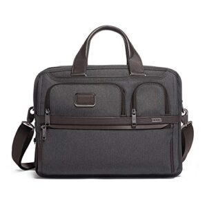 TUMI Alpha 3 Expandable Organizer Laptop Briefcase - 15-Inch Computer Bag for Men and Women - Anthracite