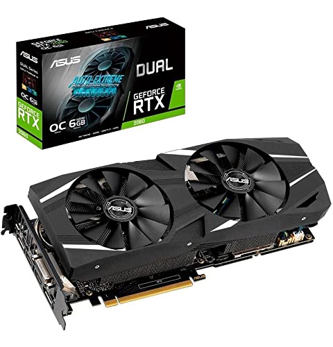 ASUS DUAL RTX 2060 Overclocked 6G VR Ready Gaming Graphics Card – Turing Architecture (DUAL RTX 2060-O6G)