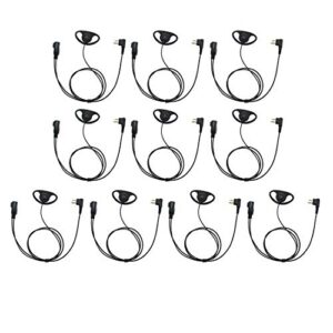 goodqbuy d shape clip-ear headset earpiece ptt with mic is compatible with motorola two-way radio cls1410 rmm2050 gp300 cp200 pr400 cls1110 (10 pcs)
