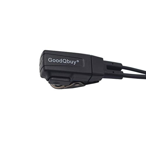 GoodQbuy D Shape Clip-Ear Headset Earpiece PTT with Mic is Compatible with Motorola Two-Way Radio CLS1410 RMM2050 GP300 CP200 PR400 CLS1110 (10 Pcs)