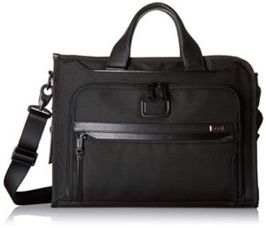 tumi - alpha 3 slim deluxe portfolio bag - organizer briefcase for men and women - black