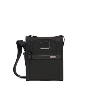 tumi alpha pocket bag small - travel crossbody bag - shoulder bag for men & women - small bag to hold your everyday essentials - crossbody satchel for men and women for travel or commutes - black