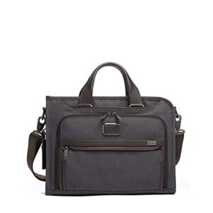 tumi - alpha 3 slim deluxe portfolio bag - organizer briefcase for men and women - anthracite