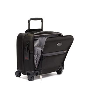 TUMI - Alpha 3 Carry-On 4 Wheeled Laptop Compact Brief Briefcase - 15 Inch Computer Case for Men and Women - Black