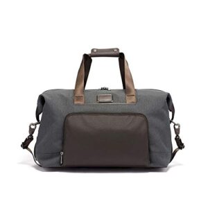 tumi alpha 3 double expansion travel satchel - travel bag for long weekends and more - duffle bag for men and women - anthracite