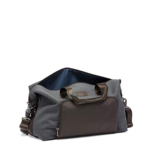 TUMI Alpha 3 Double Expansion Travel Satchel - Travel Bag for Long Weekends and More - Duffle Bag for Men and Women - Anthracite