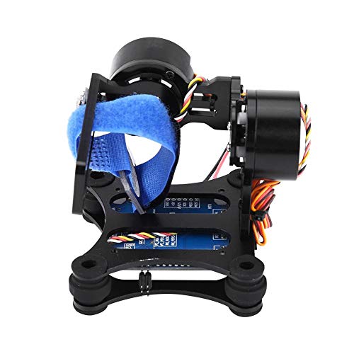 RC Drone Camera Gimbal, Metal Brushless Gimbal Board BGC 2.2 for 3/3+ / 4 Camera RC Drone Quadcopter Component Part Accessory(Black)