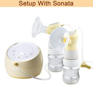 Maymom Conversion Kit Compatible with Medela Sonata, Freestyle Flex, Pump in Style MaxFlow to Use with Phillips Avent Bottles Avent Natural PP Bottle Spectra Bottle Thread Changer Avent Converter Kit