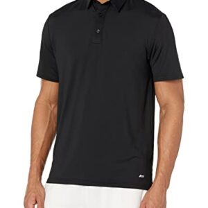 Amazon Essentials Men's Slim-Fit Tech Stretch Polo Shirt, Black, X-Small