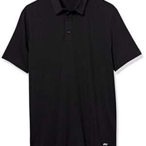 Amazon Essentials Men's Slim-Fit Tech Stretch Polo Shirt, Black, X-Small