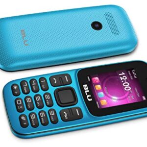 BLU Z5 Z210 1.8" 2G Cell Phone 32MB VGA GSM Unlocked Dual SIM (Cyan)