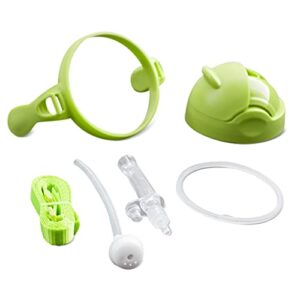 3-in-1 Straw Sippy Cup Conversion Kit for Comotomo Baby Bottle, 5 Ounce and 8 Ounce (Weighted Straw, Green)