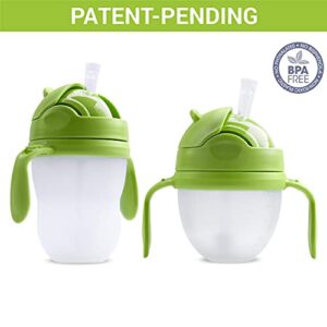 3-in-1 Straw Sippy Cup Conversion Kit for Comotomo Baby Bottle, 5 Ounce and 8 Ounce (Weighted Straw, Green)