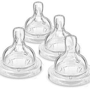 Philips Avent Anti-Colic Baby Bottle Slow Flow Nipple, 4pk, Flow 2, SCF422/47