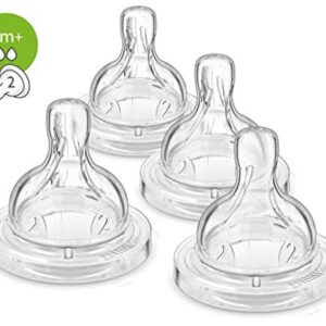 Philips Avent Anti-Colic Baby Bottle Slow Flow Nipple, 4pk, Flow 2, SCF422/47