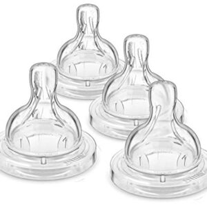 Philips Avent Anti-colic Baby Bottle Newborn Flow, Pack of 4, Flow 1, SCF421/47