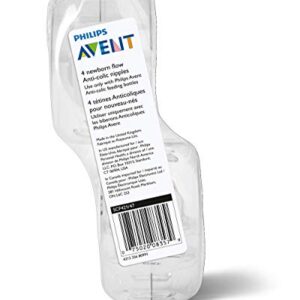 Philips Avent Anti-colic Baby Bottle Newborn Flow, Pack of 4, Flow 1, SCF421/47
