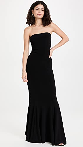 Norma Kamali Women's Strapless Fishtail Gown, Black, L