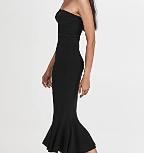 Norma Kamali Women's Strapless Fishtail Dress, Black, S