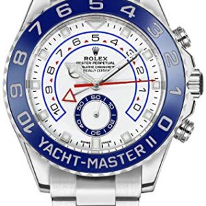 New Rolex Yacht-Master II White Dial Oystersteel Men's Luxury Watch 116680