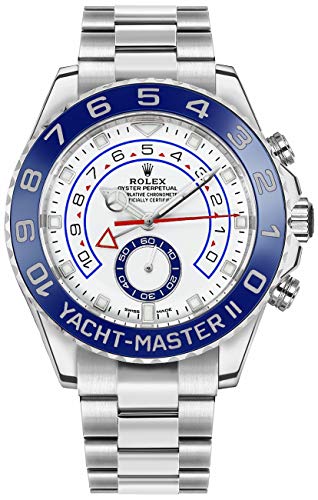 New Rolex Yacht-Master II White Dial Oystersteel Men's Luxury Watch 116680