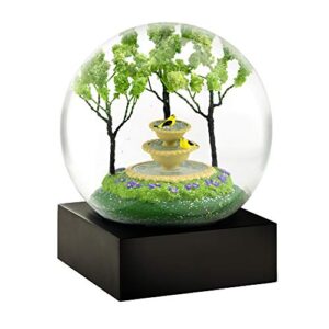 coolsnowglobes goldfinch fountain snow globe