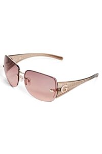 guess factory women's rimless shield sunglasses