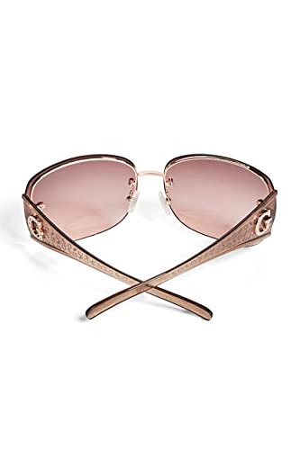 GUESS Factory Women's Rimless Shield Sunglasses