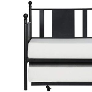 DHP Lavinia Metal Daybed with Trundle, Full Size Sofa Bed, Black