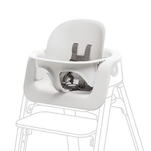 stokke steps baby set, white - transform stokke steps into comfortable high chair - suitable for baby from 6 months - includes 5-point safety harness - tool free, adjustable & ergonomic