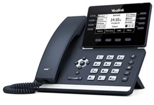 yealink t53 ip phone, 12 voip accounts. 3.7-inch graphical display. usb 2.0, dual-port gigabit ethernet, 802.3af poe, power adapter not included (sip-t53)