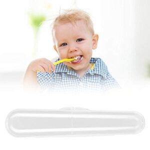 Food Grade Single Storage Box, Baby Silicone Spoon Transparent Life Children Stainless Cutlery Set Spoon Portable Travel Tableware Case
