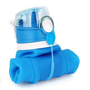 valourgo 35 oz collapsible water bottle, large bpa free travel water bottle reusable water bottle(blue)