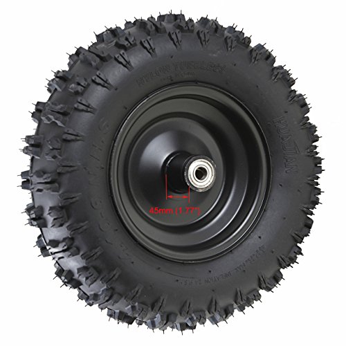 ZXTDR 2pcs 4.10-6 Front Tubeless Tire With Rim and 6001ZZ Bearings for Scooter Quad Bikes 4 Wheelers Go Kart ATV