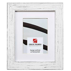 craig frames jasper, 20 x 24 inch country marshmallow white picture frame matted to display a 16 x 20 inch photo