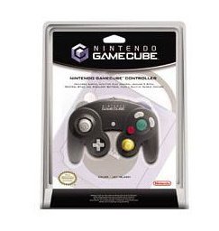 nintendo gamecube controller (black) (renewed)