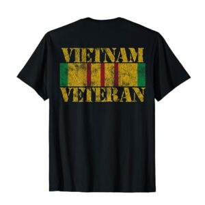 Vietnam Veteran Flag Service Ribbon Patch T Shirt Men Gift