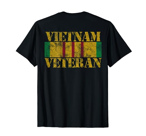 Vietnam Veteran Flag Service Ribbon Patch T Shirt Men Gift