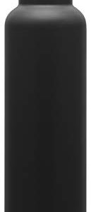 Simple Modern Water Bottle with Narrow Mouth Straw Lid Metal Thermos Vacuum Insulated Stainless Steel l Reusable Leak Proof BPA-Free Flask | Ascent Collection | 24oz, Midnight Black