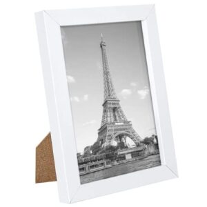 upsimples 5x7 Picture Frame with Real Glass,Bulk Photo Frames for Wall or Tabletop Display,Set of 17,White