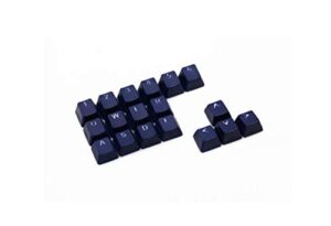 rubber gaming backlit keycaps set - for cherry mx mechanical keyboards compatible oem include key puller (dark blue)