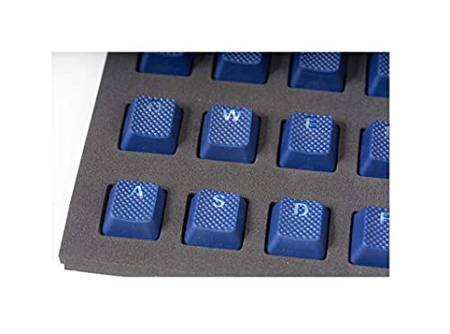 Rubber Gaming Backlit Keycaps Set - for Cherry MX Mechanical Keyboards Compatible OEM Include Key Puller (Dark Blue)