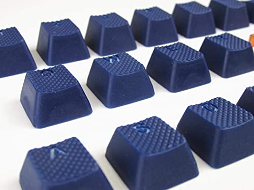 Rubber Gaming Backlit Keycaps Set - for Cherry MX Mechanical Keyboards Compatible OEM Include Key Puller (Dark Blue)