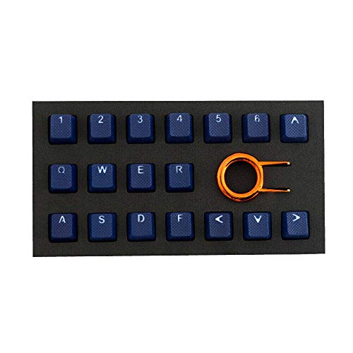 Rubber Gaming Backlit Keycaps Set - for Cherry MX Mechanical Keyboards Compatible OEM Include Key Puller (Dark Blue)