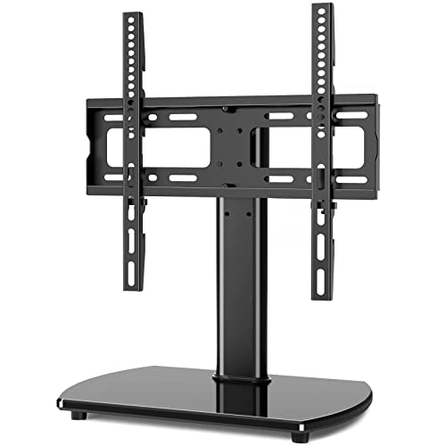 5Rcom Universal TV Stand, Height Adjustable 27 32 37 40 43 46 50 55 60 inch tv Stand, Swivel TV Stand for Bedroom, Living Room, Holds up to 88 lbs, TV Stand Mount