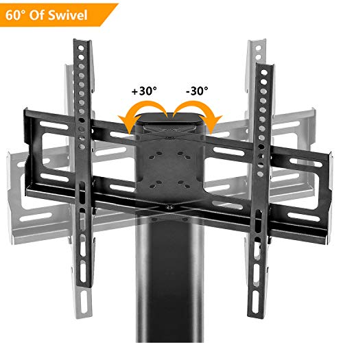 5Rcom Universal TV Stand, Height Adjustable 27 32 37 40 43 46 50 55 60 inch tv Stand, Swivel TV Stand for Bedroom, Living Room, Holds up to 88 lbs, TV Stand Mount