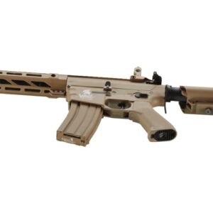 Lancer Tactical Gen 2 Airsoft M4 SPR Interceptor AEG Polymer - Electric Full/Semi-Auto, 1000 Rounds Bag of 0.20g BBS, Battery& Charger Included, Color TAN Polymer